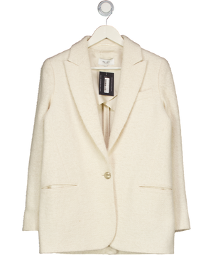 REISS Cream Malia Boucle Textured Blazer UK 8