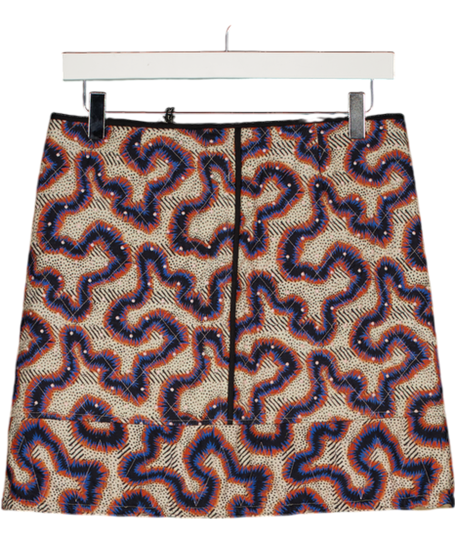 ISABEL MARANT Multicoloured Quilted Abstract Mini Skirt Fr38 UK 10
