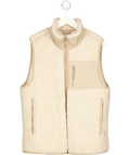 Abercrombie & Fitch Beige Sherpa Fleece Vest UK S