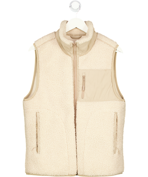 Abercrombie & Fitch Beige Sherpa Fleece Vest UK S