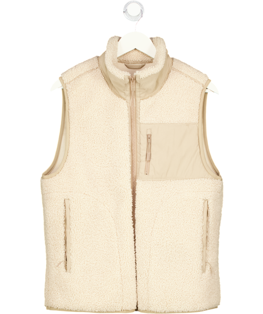 Abercrombie & Fitch Beige Sherpa Fleece Vest UK S