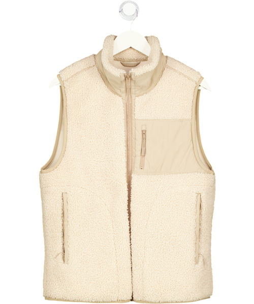 Abercrombie & Fitch Beige Sherpa Fleece Vest UK S