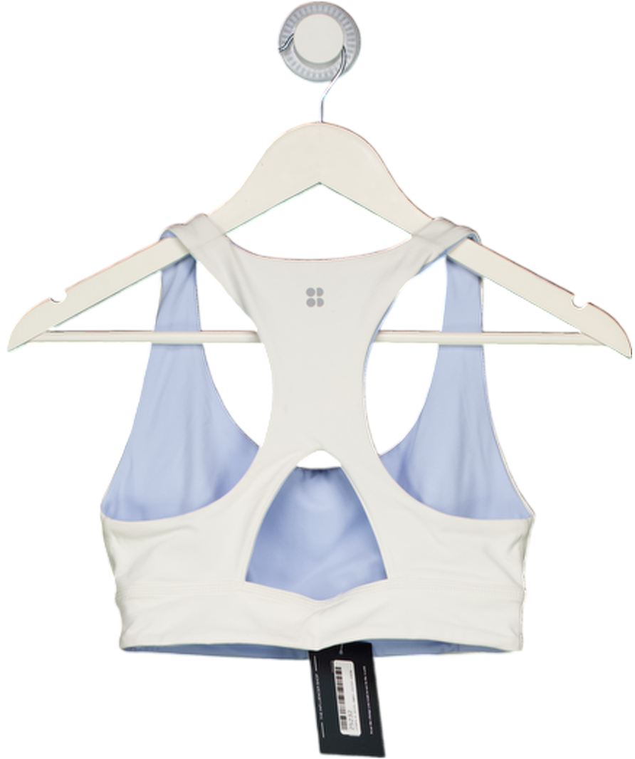 Sweaty Betty Cream / Blue Reversible Sports Bra UK S