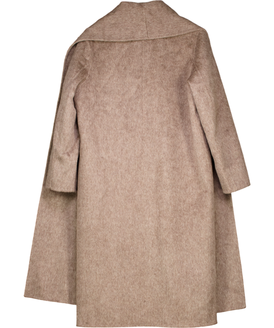 Marcela london Brown Ridi Alpaca Blend Scarf Trench Coat UK S