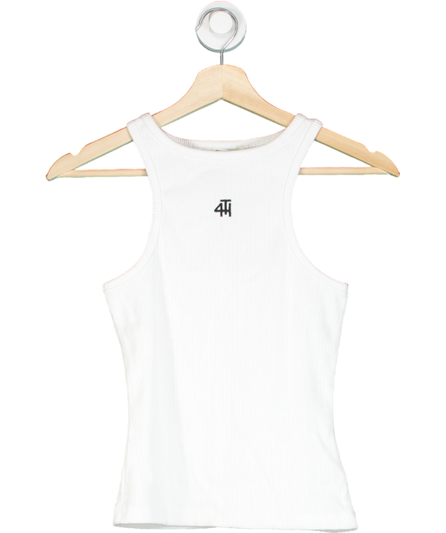 4th & Reckless White 4th Branded Racer Vest Top - Everyday UK 6