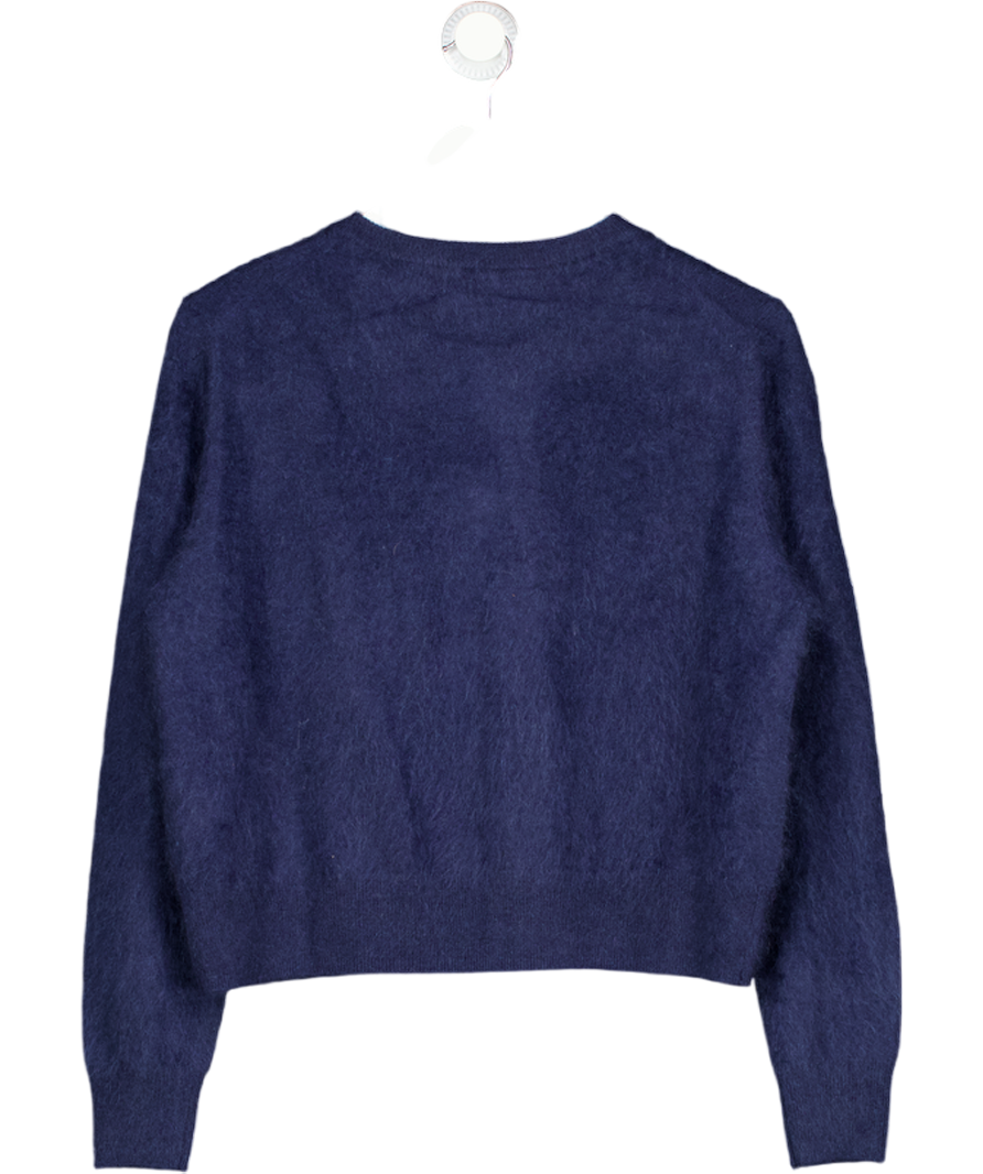 Lilysilk Blue Ultra-soft Brushed Cashmere Cardigan UK S