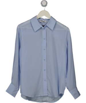 & Other Stories Baby Blue 100% Silk Shirt UK 4