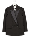 H&M Black Edition Double Breasted Tux Jacket UK XS