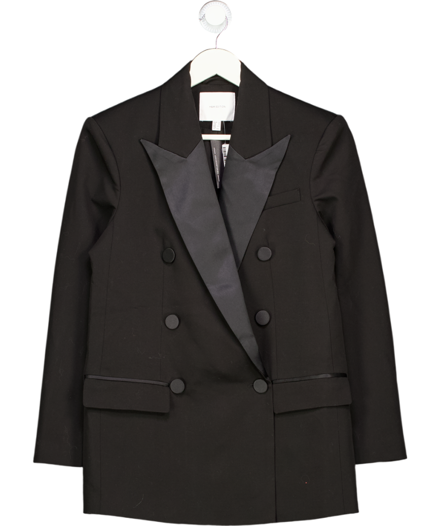 H&M Black Edition Double Breasted Tux Jacket UK XS