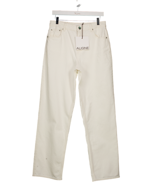 ALIGNE Cream High Rise Straight Leg Jeans W29