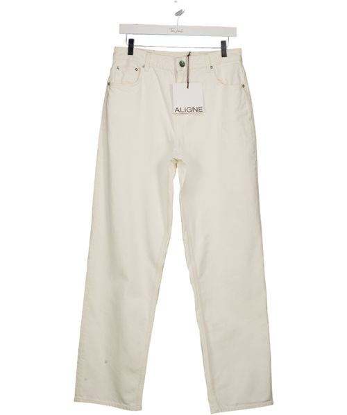 ALIGNE Cream High Rise Straight Leg Jeans W29