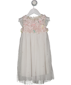 BILLIE BLUSH White Tulle Petal Bodice Dress 3 Years