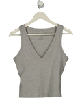Bo + Tee Soft Active V-neck Tank Top In Grey Marl UK M