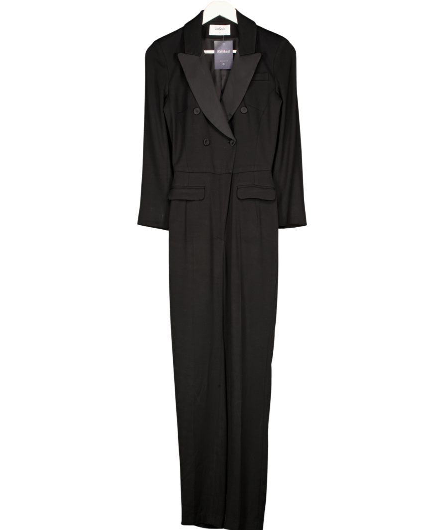 Ba&sh Black Double Breasted Tux Jumpsuit Sz0 UK 6