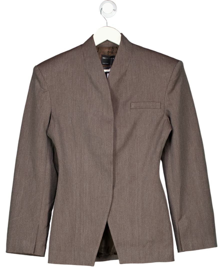 ASOS Brown Marl Fitted Blazer UK 8