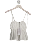 Ess the Label White Lula Cotton Camisole UK 8