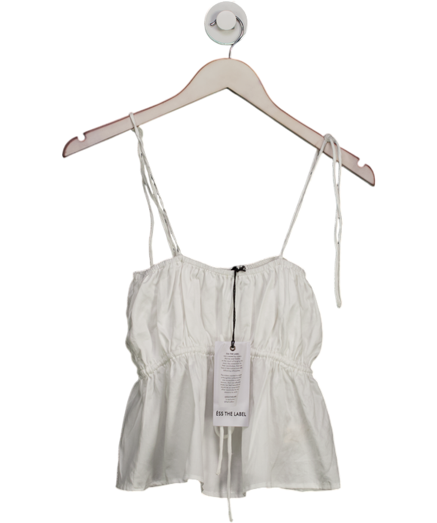 Ess the Label White Lula Cotton Camisole UK 8
