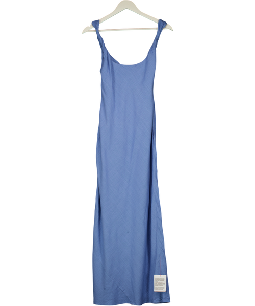 ASOS Blue Twist Strap Bias Maxi Sundress UK 6