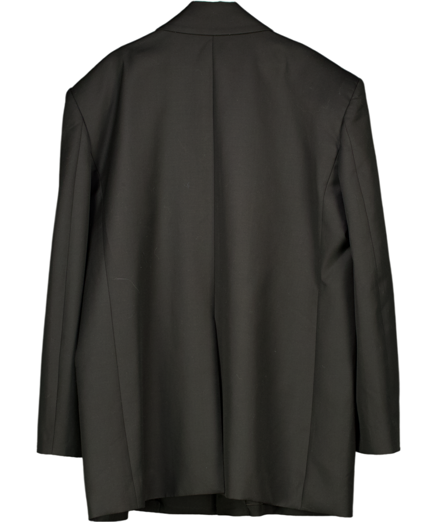 *SVG Black 100% WOOL Open Oversize Blazer Jacket UK L
