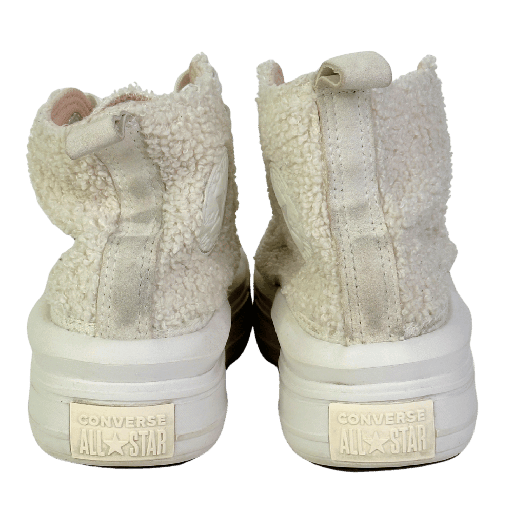 Converse Cream All Star Move Platform Trainers Sherpa UK 6 EU 39 👠