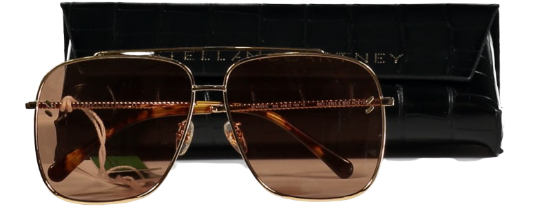 Stella McCartney Metallic Falabella Square Sunglasses