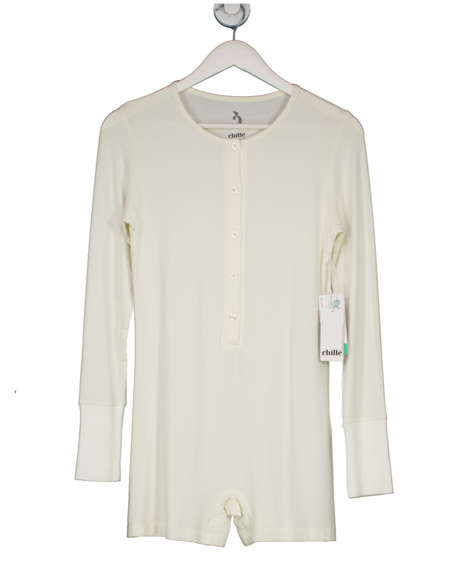Chillé White Pixie Playsuit UK M