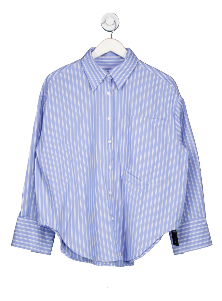 J.ING Blue Oversized Striped Shirt UK M/L