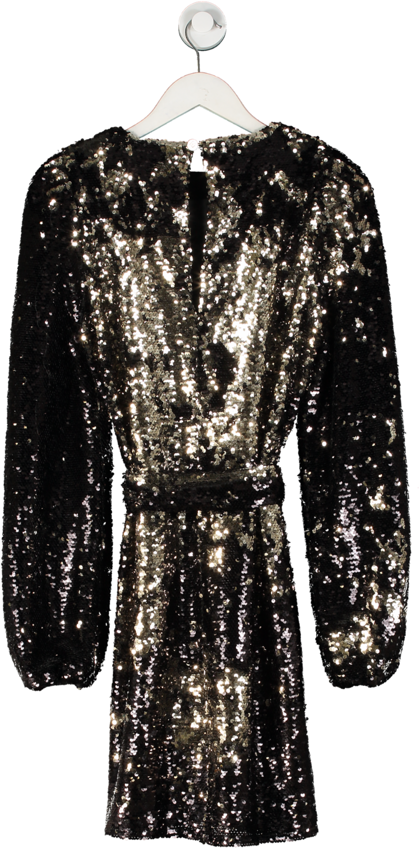 Nikkie Metallic Jessie Glitter Dress Black UK 8