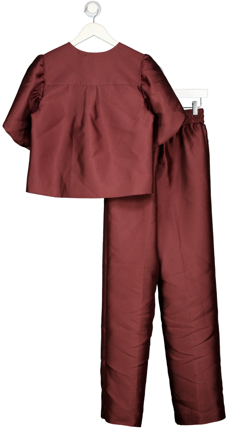 SINEAD KEARY 2-piece "the Aurora" Plum Purple Top And Trouser Set UK XS