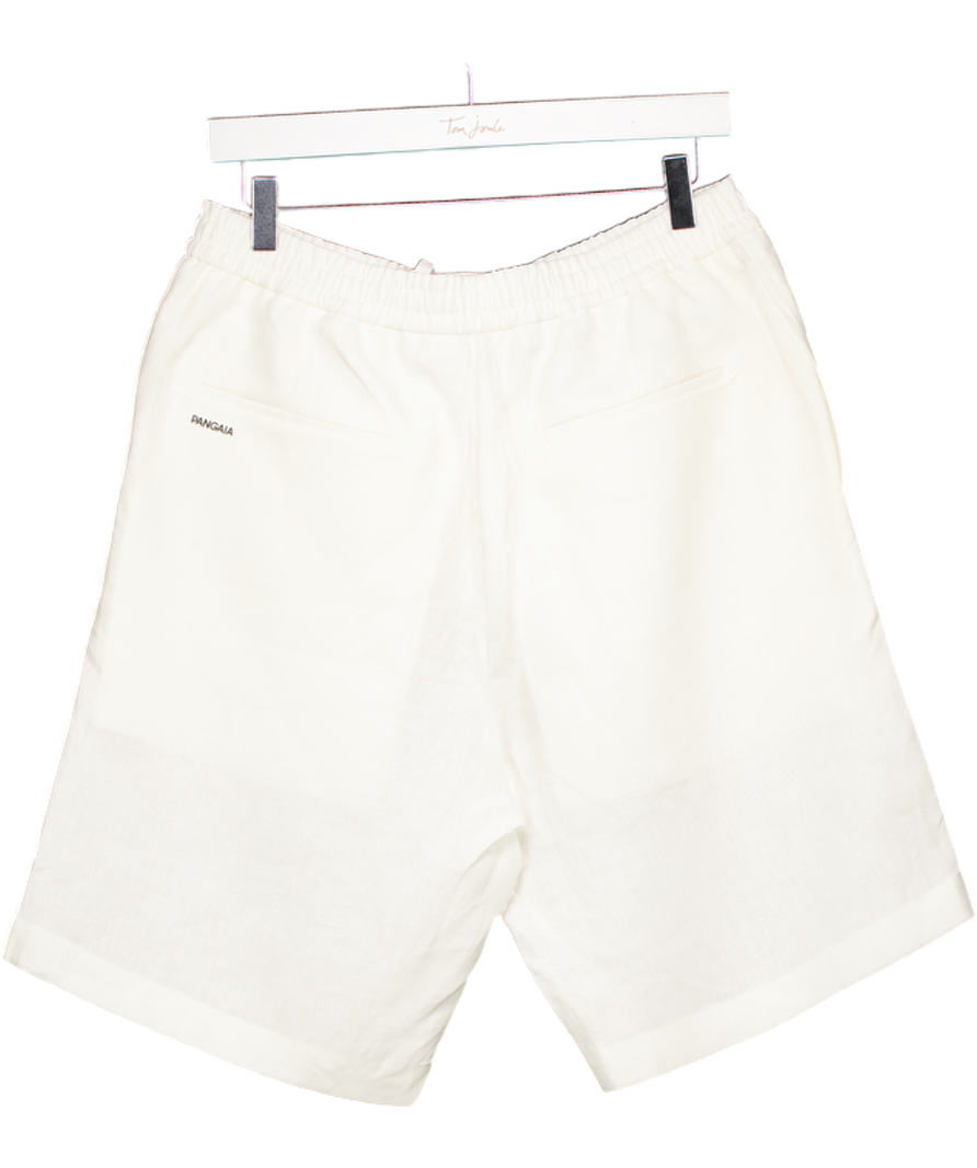 PANGAIA White Dna Long Shorts In Linen UK M