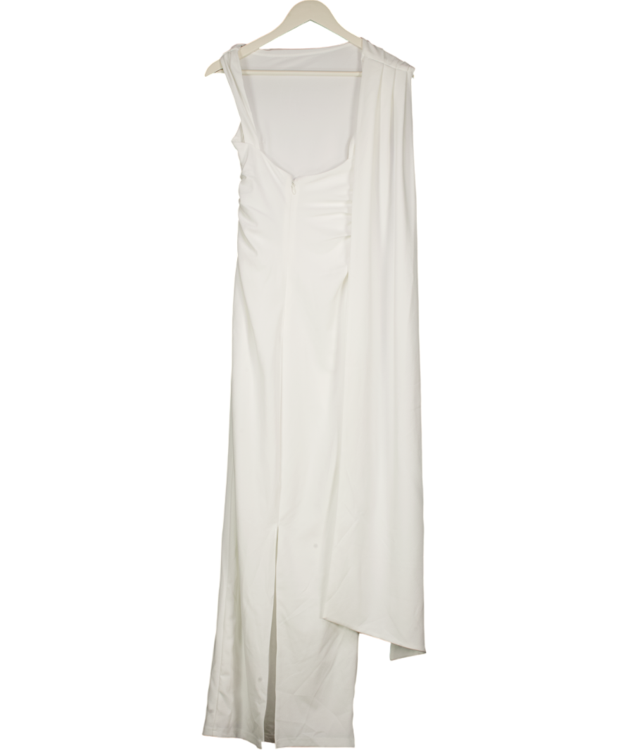 BABYBOO White Drape Detail Maxi Dress UK XS