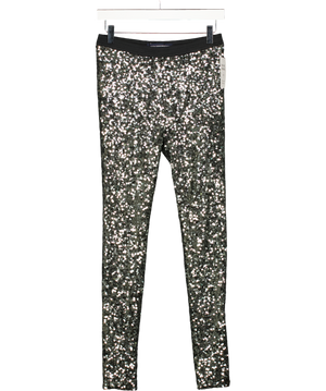 FRENCH CONNECTION Metallic Sequin Sparkle Leggings UK S