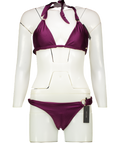 ode + rae Purple Sol Bikini Set UK S