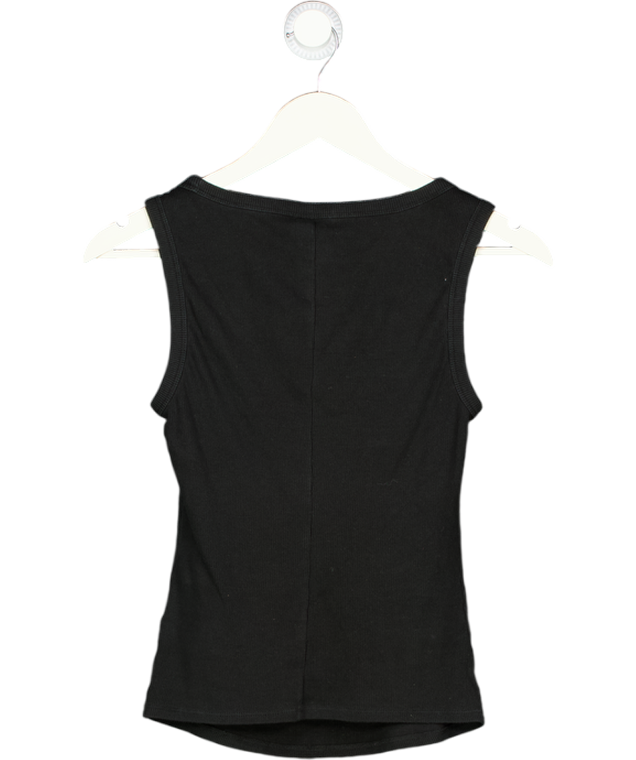 & Other Stories Black Square-neck Tank Top UK XS