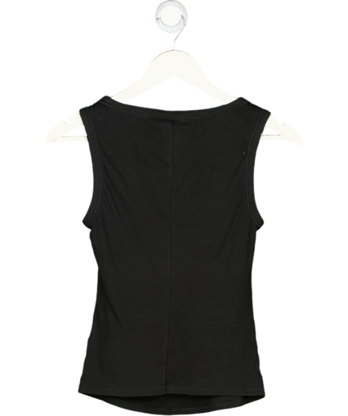 & Other Stories Black Square-neck Tank Top UK XS