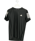 adidas Black Own The Run Short Sleeve Running Top UK S