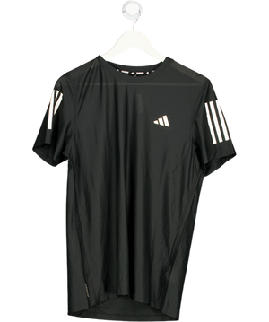 adidas Black Own The Run Short Sleeve Running Top UK S