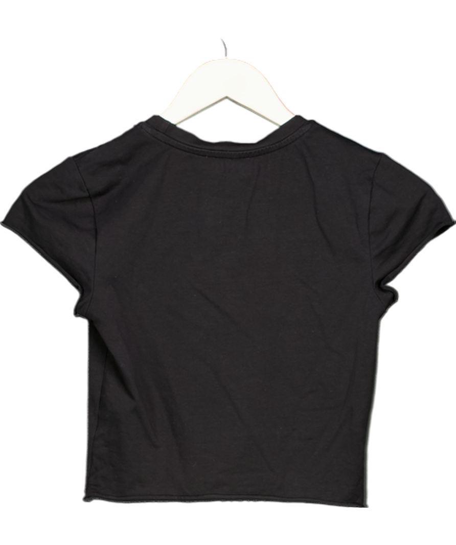 Superdown Black Jen Lettuce Baby Tee UK XS