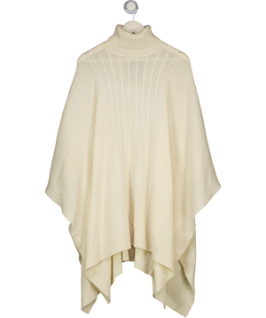 MADELEINE THOMPSON Cream Wool & Cashmere Petunia Poncho One Size