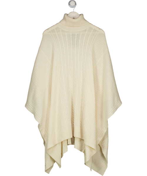 MADELEINE THOMPSON Cream Wool & Cashmere Petunia Poncho One Size