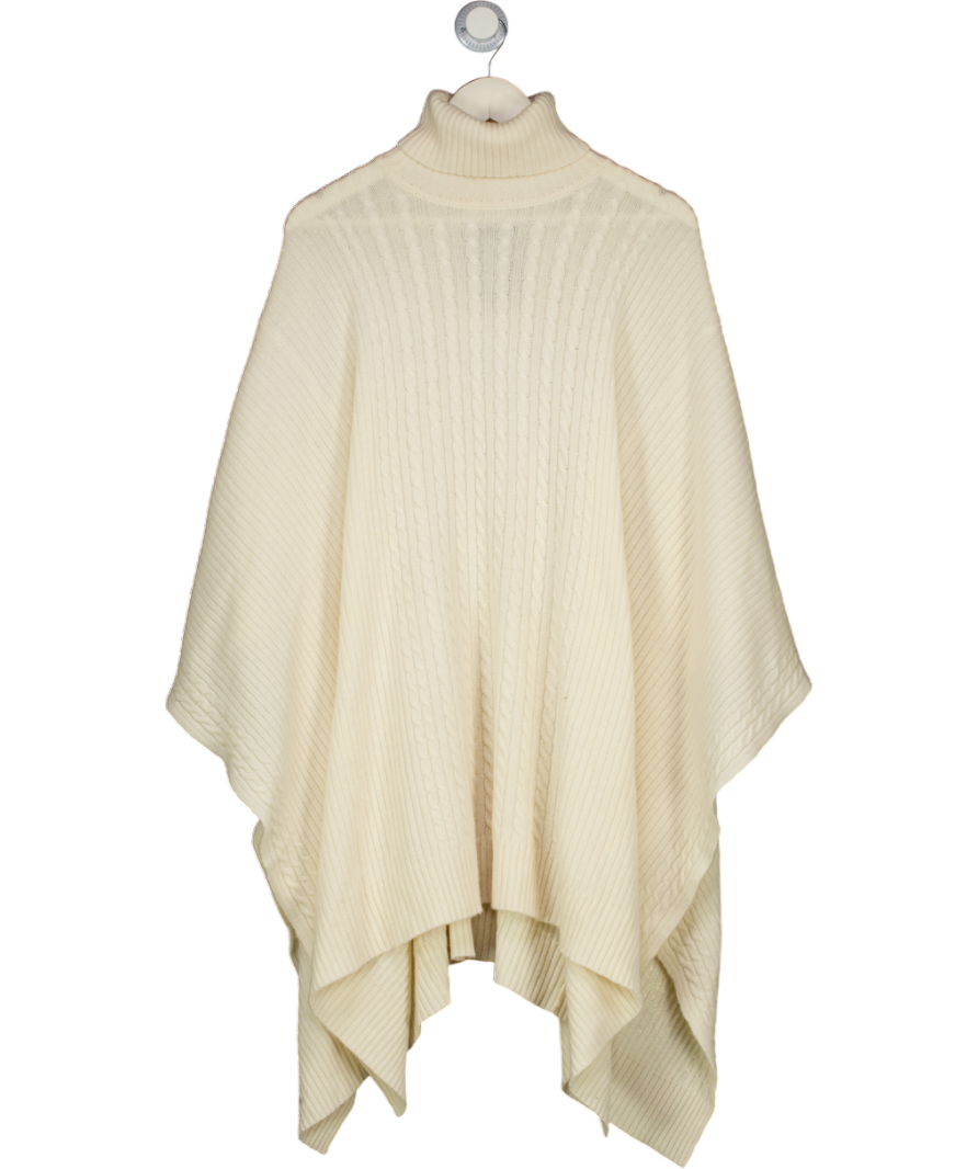 MADELEINE THOMPSON Cream Wool & Cashmere Petunia Poncho One Size