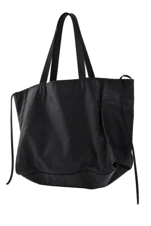 Weekday Great super oversized tote bag in black faux leather