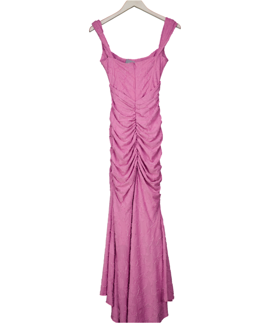 House of CB Cesca Rose Pink Floral Maxi Dress UK S