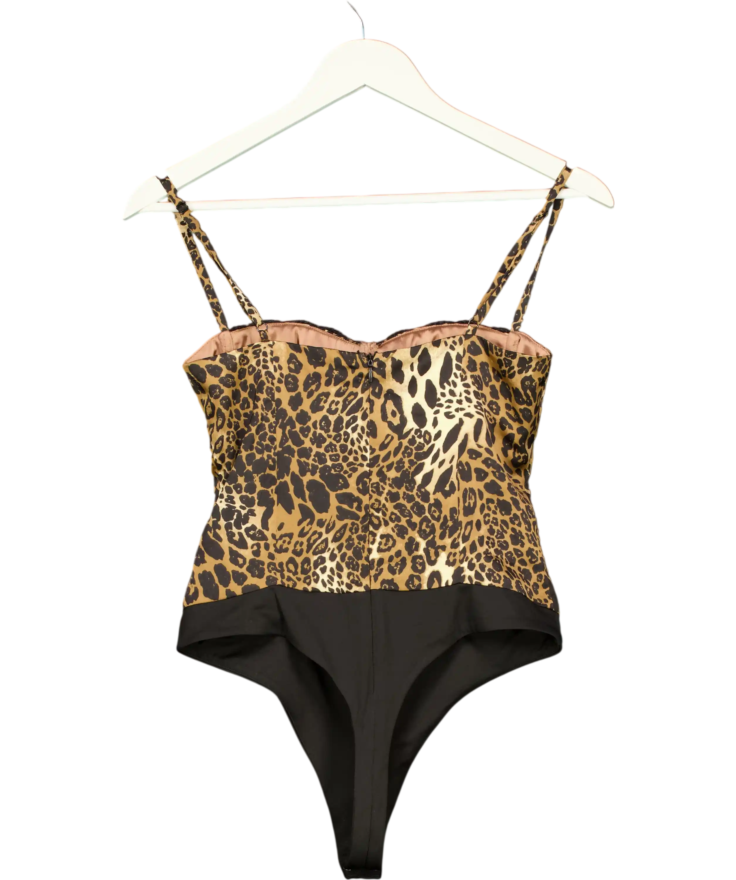 SUPERDOWN Brown Chiarah Bodysuit Top UK XS