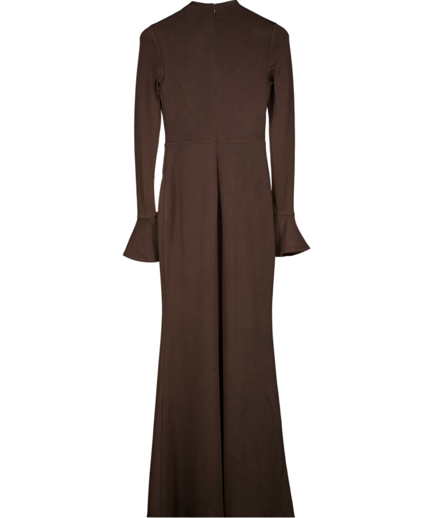 oddmuse Knitted Maxi Dress In Dark Brown UK XS