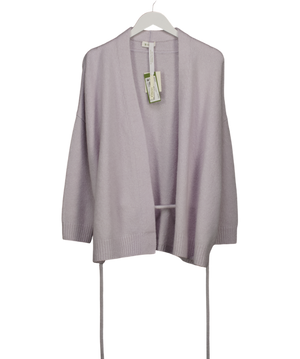 LilySilk Grey Lounge Wrap Knit Cardigan UK XS