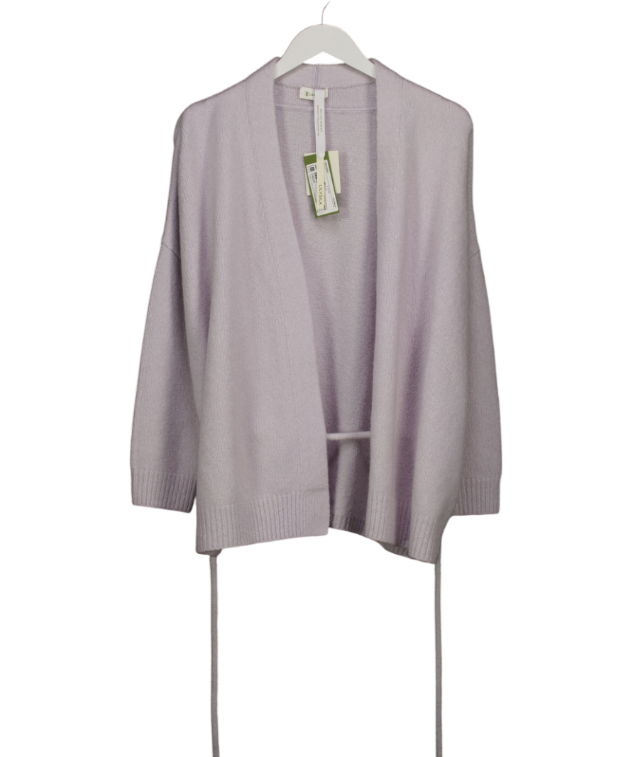 LilySilk Grey Lounge Wrap Knit Cardigan UK XS