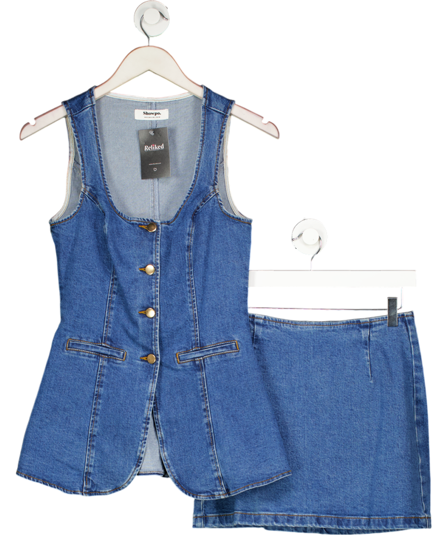 showpo Blue Rhianna Shorts UK 8