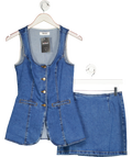 showpo Blue Rhianna Shorts UK 8