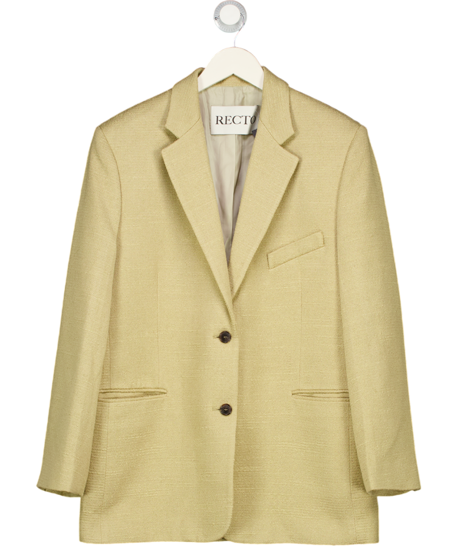 RECTO Beige Boucle Textured Oversize Blazer One Size